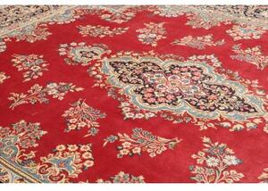 Tappeto Kerman Medaglione Floreale Rosso Blu 295x396 Cm