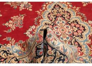 Tappeto Kerman Medaglione Floreale Rosso Blu 295x396 Cm