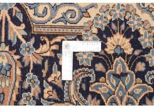 Tappeto Kerman Medaglione Floreale Rosso Blu Scuro 235x316 Cm