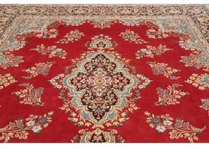 Tappeto Kerman Medaglione Floreale Rosso Blu 295x396 Cm