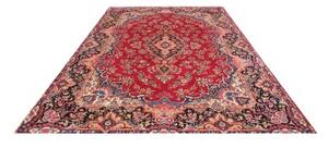 Tappeto Kerman Medaglione Floreale Rosso Blu Notte 251x336 Cm