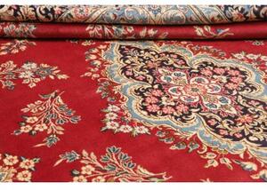 Tappeto Kerman Medaglione Floreale Rosso Blu 295x396 Cm