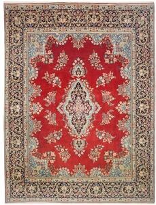 Tappeto Kerman Medaglione Floreale Rosso Blu 295x396 Cm