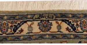 Tappeto Kashan Floreale Avorio Blu 275x385 Cm