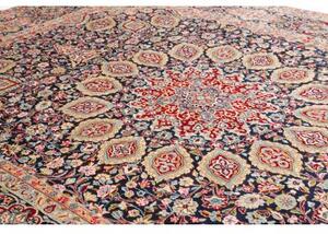 Tappeto Kerman Stilizzato Blu Scuro Rosso Mattone 278x378 Cm