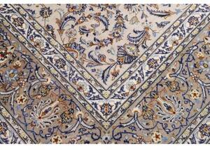 Tappeto Kashan Floreale Avorio Blu 294x398 Cm