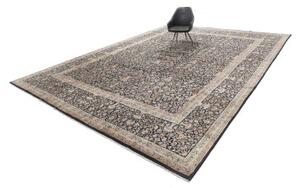 Tappeto Kerman Floreale Blu Scuro Beige 393x525 Cm