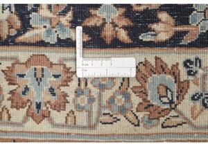 Tappeto Kerman Floreale Blu Scuro Beige 393x525 Cm