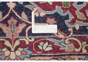 Tappeto Kerman Floreale Rosso Blu Scuro 360x517 Cm