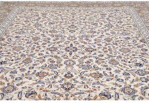 Tappeto Kashan Floreale Avorio Blu 294x398 Cm