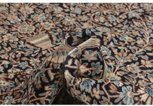 Tappeto Kerman Floreale Blu Scuro Beige 393x525 Cm