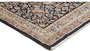Tappeto Kerman Floreale Blu Scuro Beige 393x525 Cm