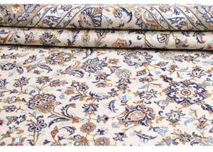 Tappeto Kashan Floreale Avorio Blu 294x398 Cm