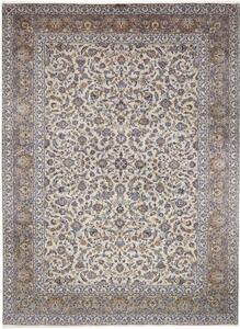 Tappeto Kashan Floreale Avorio Blu 294x398 Cm