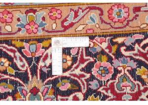 Tappeto Kerman Medaglione Floreale Rosso Blu Scuro 288x386 Cm
