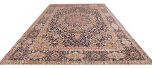 Tappeto Kerman Stilizzato Blu Scuro Rosso Mattone 278x378 Cm