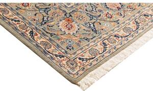 Tappeto Kashan Floreale Avorio Blu 275x385 Cm