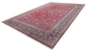 Tappeto Kerman Floreale Rosso Blu Scuro 360x517 Cm