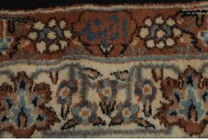 Tappeto Kerman Floreale Blu Scuro Beige 393x525 Cm