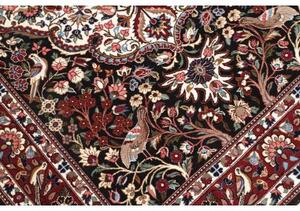 Tappeto Ilaam Medaglione Floreale Rosso Scuro Avorio 107x154 Cm
