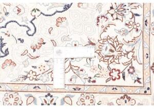 Tappeto Nain 6la Medaglione Floreale Avorio Blu 158x226 Cm