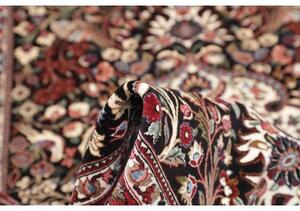 Tappeto Ilaam Medaglione Floreale Rosso Scuro Avorio 107x154 Cm