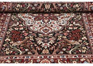 Tappeto Ilaam Medaglione Floreale Rosso Scuro Avorio 107x154 Cm