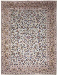Tappeto Kashan Floreale Verde Salvia Beige 305x412 Cm