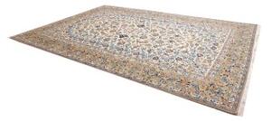 Tappeto Kashan Floreale Avorio Blu 271x395 Cm