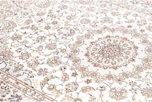 Tappeto Nain 6la Medaglione Floreale Avorio Blu 158x226 Cm