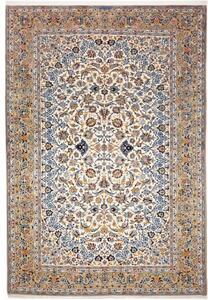 Tappeto Kashan Floreale Avorio Blu 271x395 Cm
