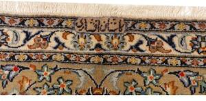 Tappeto Kashan Kork Floreale Avorio Blu Scuro 293x383 Cm
