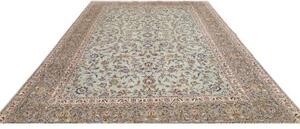Tappeto Kashan Floreale Verde Menta Beige 272x388 Cm
