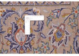 Tappeto Kashan Kork Floreale Avorio Blu Scuro 293x383 Cm