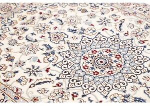 Tappeto Nain 9la Medaglione Floreale Avorio Blu 115x178 Cm