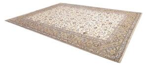 Tappeto Kashan Kork Floreale Avorio Blu Scuro 293x383 Cm