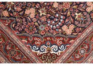 Tappeto Ilaam Medaglione Floreale Blu Scuro Rosso 111x164 Cm