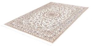 Tappeto Nain 6la Medaglione Floreale Avorio Blu 158x226 Cm