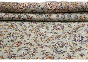 Tappeto Kashan Floreale Verde Menta Beige 272x388 Cm