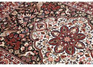 Tappeto Ilaam Medaglione Floreale Rosso Scuro Avorio 107x154 Cm