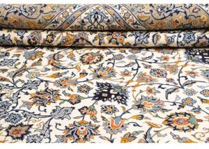 Tappeto Kashan Floreale Avorio Blu 271x395 Cm