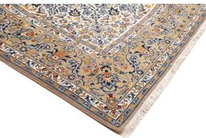 Tappeto Kashan Floreale Avorio Blu 271x395 Cm