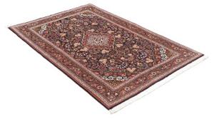 Tappeto Ilaam Medaglione Floreale Blu Scuro Rosso 111x164 Cm