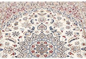 Tappeto Nain 9la Medaglione Floreale Avorio Blu 115x178 Cm