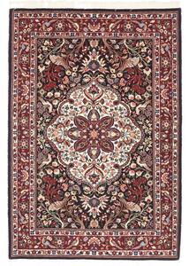 Tappeto Ilaam Medaglione Floreale Rosso Scuro Avorio 107x154 Cm