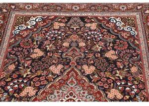 Tappeto Ilaam Medaglione Floreale Blu Scuro Rosso 111x164 Cm