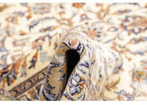Tappeto Kashan Kork Floreale Avorio Blu Scuro 293x383 Cm