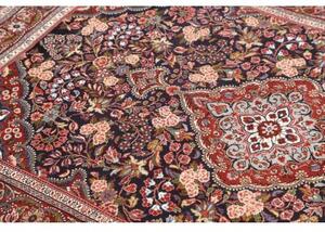 Tappeto Ilaam Medaglione Floreale Blu Scuro Rosso 111x164 Cm