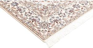 Tappeto Nain 6la Medaglione Floreale Avorio Blu 158x226 Cm