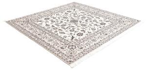 Tappeto Nain 6la Floreale Avorio Blu Scuro Quadrato 205x203 Cm